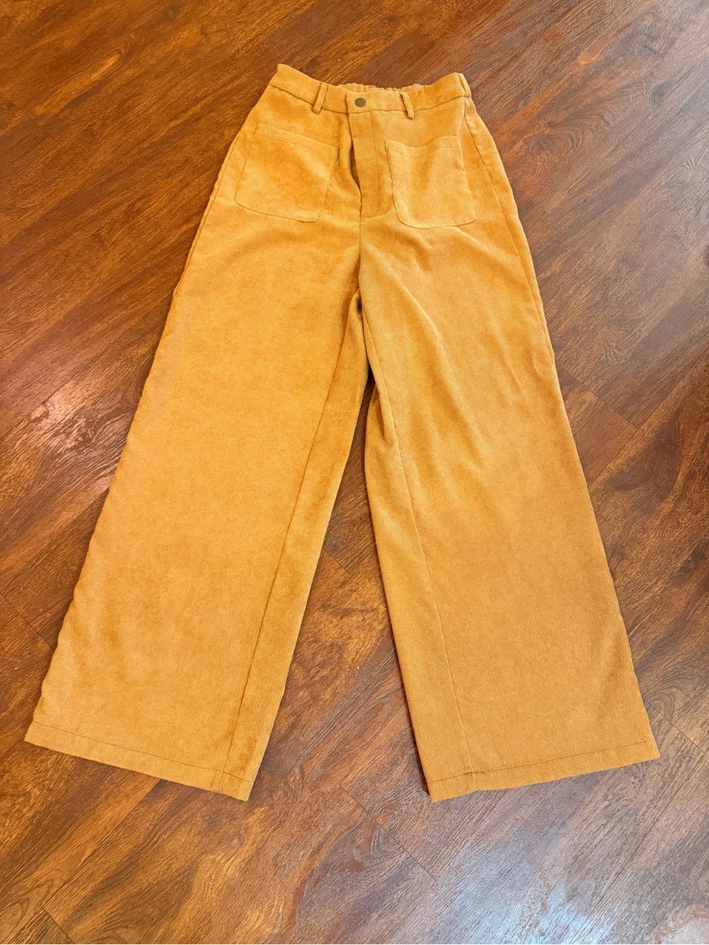SHEIN Tan Corduroy Pants—High Waisted